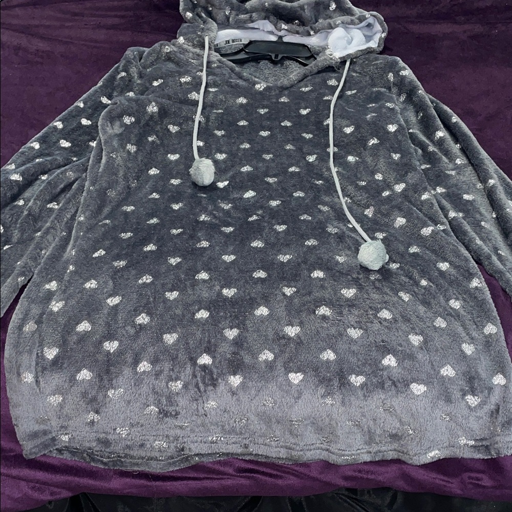Gray Silver Polka Dot Women's Cushion Night Gown